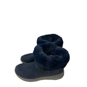 Skechers womens 7.5 navy blue boots #14633
